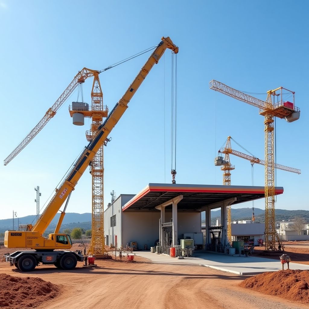 Nueva estación YPF en construcción